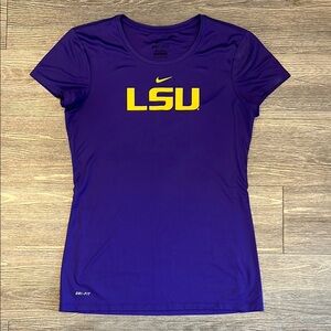 Nike Purple LSU Dri-fit women’s tee Small